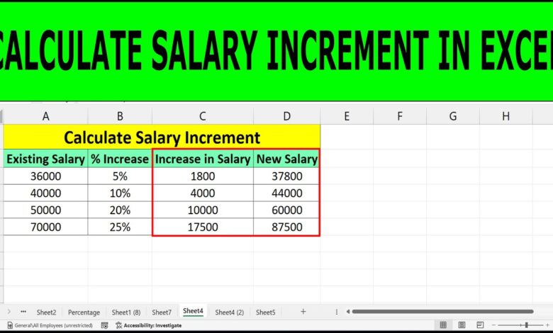 Salary percent increase calculator